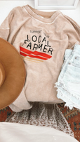 Support Your Local Farmer Corded Pullover - Tan